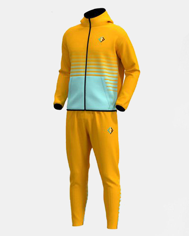 Yellow Hooded Track Suit Set - LImitless Identity Fashion