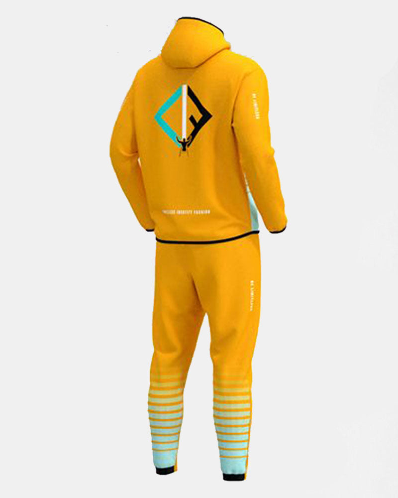 Yellow Hooded Track Suit Set - LImitless Identity Fashion