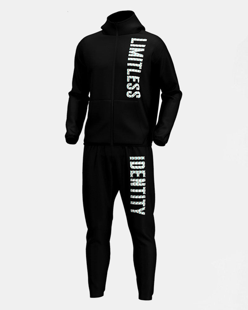 Black Hooded Track Suit Set for Men - LImitless Identity Fashion