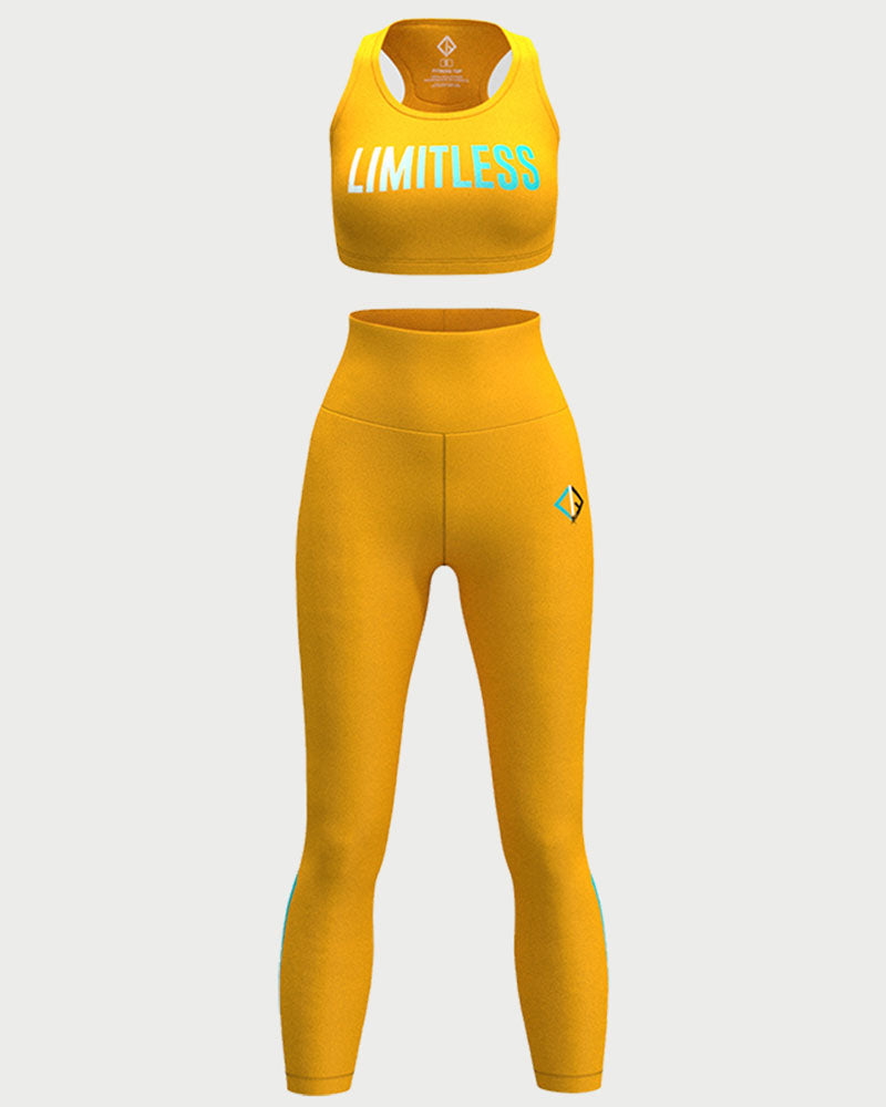 Fitness Set for Women-Yellow - LImitless Identity Fashion