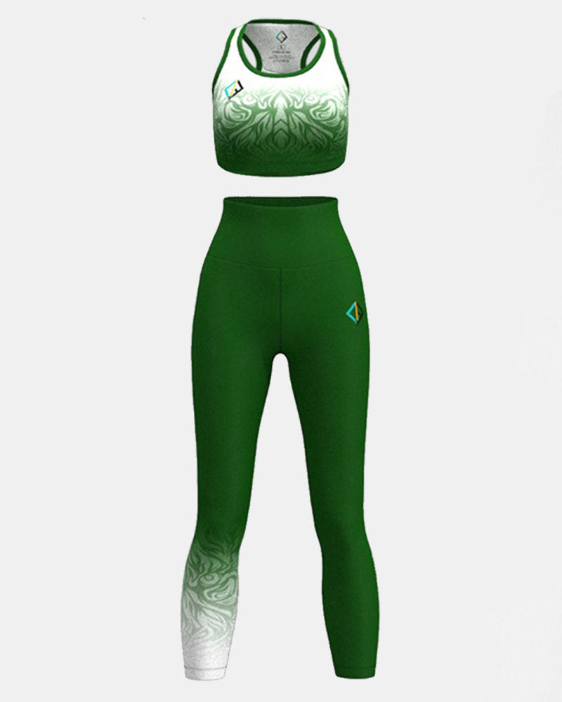 Green Fitness Set for Women - LImitless Identity Fashion