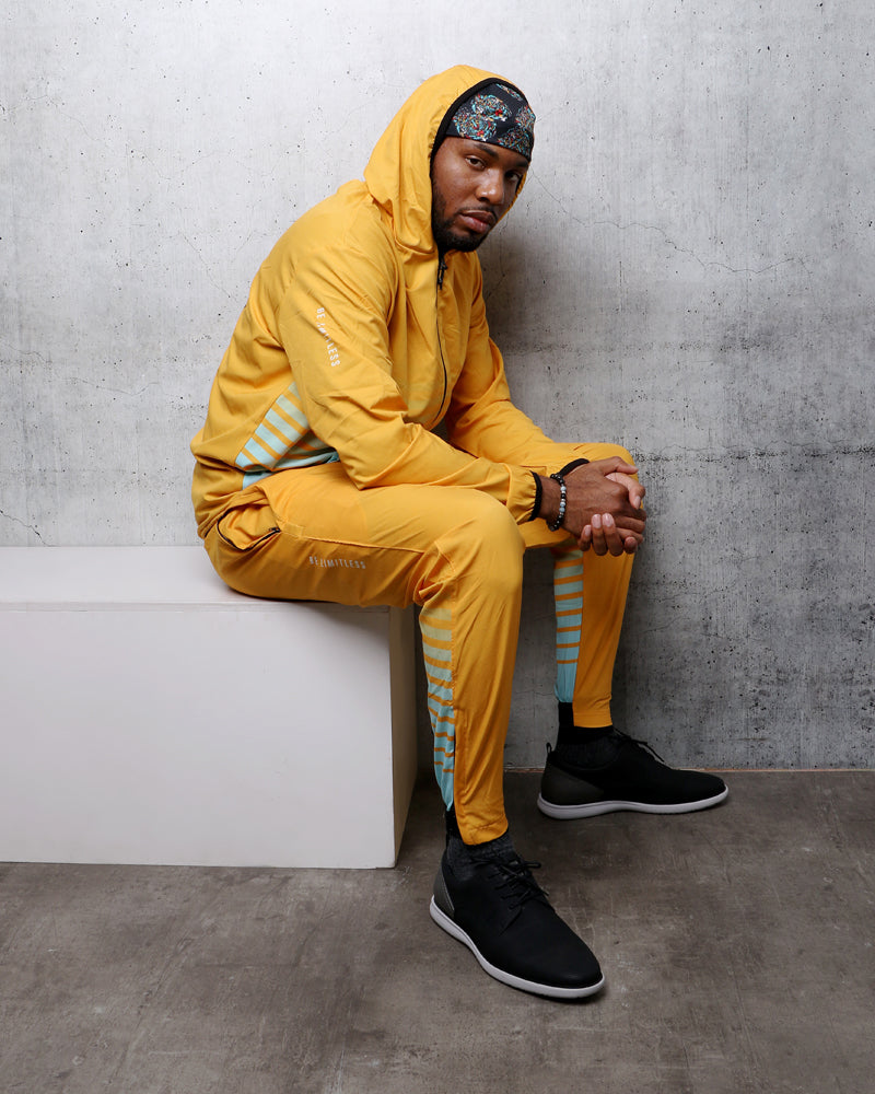 Yellow Hooded Track Suit Set