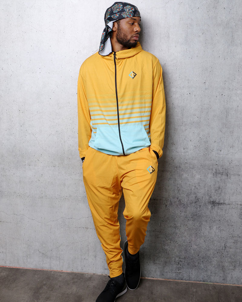 Yellow Hooded Track Suit Set