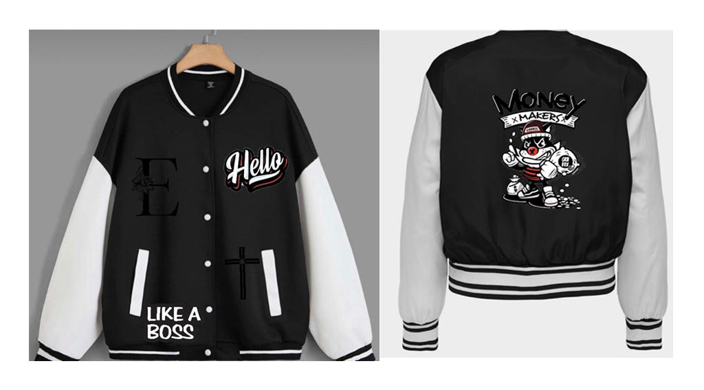 Black and White Varsity Jacket